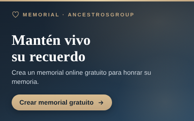 Crear un memorial online gratuito